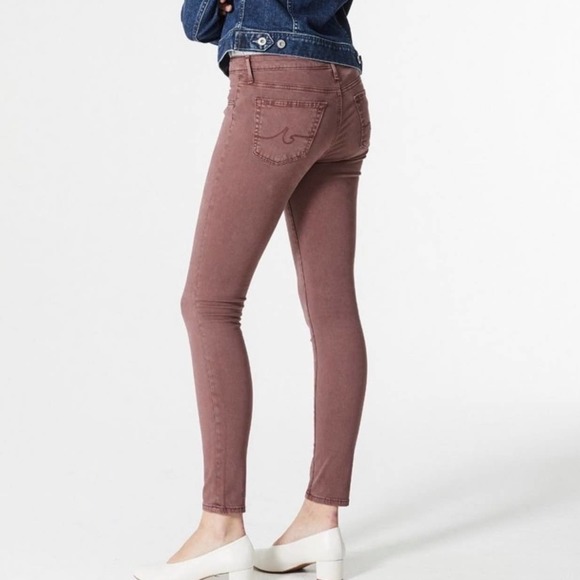 AG Adriano Goldschmied The Legging Ankle Skinny Jeans size 26R Sulfur Blackberry - Picture 2 of 7
